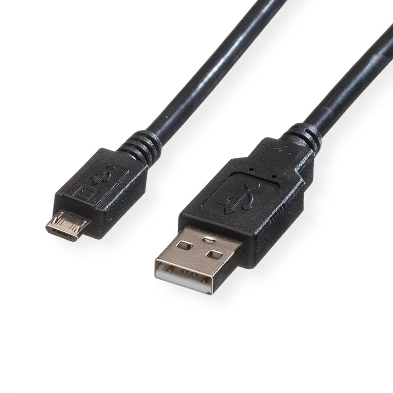 Roline USB2.0 kabel TIP A(M) na Micro B(M), 1.8m, crni