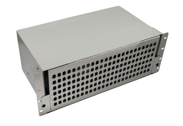 NFO Patch Panel 4U 19" - 144x SC Simplex LC Duplex, Slide-out on rails, 6 trays
