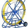 NFO Fiberglass (FRP) remote control for pulling cables, 8mm, 150m, yellow