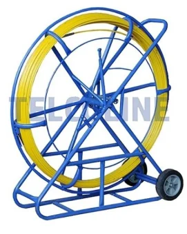 NFO Fiberglass (FRP) remote control for pulling cables, 8mm, 150m, yellow