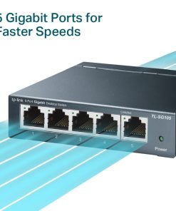 TP-Link 5-port Gigabit Desktop preklopnik (Switch), 5×10/100/1000M RJ45 ports, metalno kućište