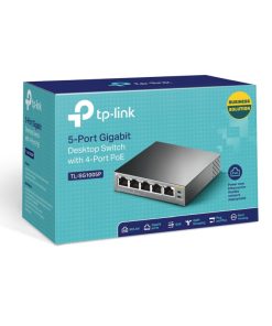 TP-Link 5-port Gigabit PoE+ preklopnik (Switch) 5×10/100/1000M RJ45 ports, 1×PoE++ In, 4xPoE+ Out ports, metalno kućište