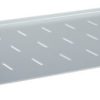 Masterlan fixed perforated shelf. 1U, 19", depth 250mm, load capacity 25kg, gray