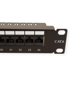 Roline VALUE Cat.6/Class E 19" Patch Panel 24-porta UTP, crni