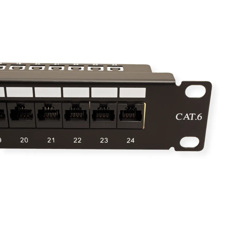Roline VALUE Cat.6/Class E 19" Patch Panel 24-porta UTP, crni