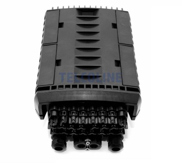 NFO Splice Closure, 4 inputs, 24 outputs, Wall and pole mount