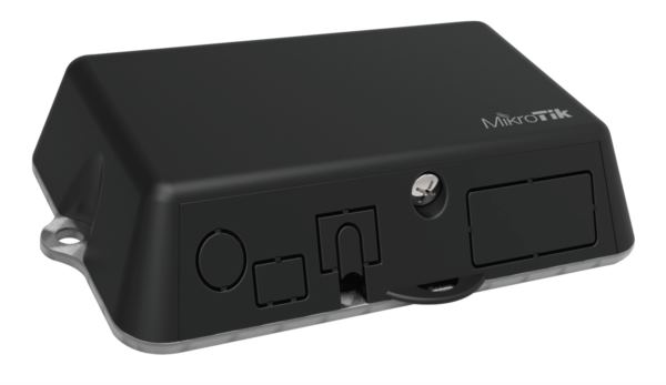 MikroTik (RB912R-2nD-LTm R11e-LTE) small waterproof wireless access point with a built in 4G LTE cellular modem