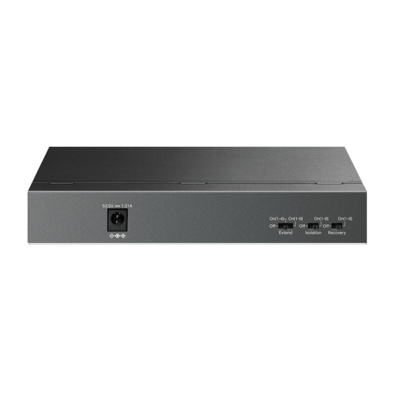 TP-Link 9-port Desktop preklopnik (Switch),9×10/100M RJ45 ports, 63W PoE, 8x port PoE+, do 250m PoE prijenos, Plug&play, metalno kućište