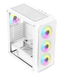 Bit Force SWAN ARGB-4 Gaming Midi Tower ATX kućište bez napajanja, bijelo