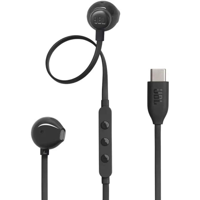 JBL Tune 305C, USB-C, in-ear slušalice, crne