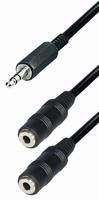 Transmedia Connecting Cable 3,5 mm plug -2x 3,5 mm jack
