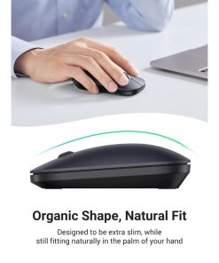 UGREEN SILENT bežični miš, 4000 DPI, USB, sivi
