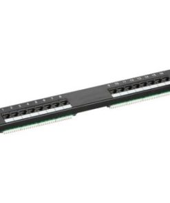 NaviaTec Cat6 Unshielded 16-Port Patch Panel, Black