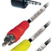 Transmedia Connecting Cable 4 pin 3,5 mm plug, angled - 3x RCA-plug, 2m