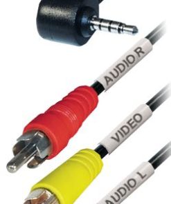 Transmedia Connecting Cable 4 pin 3,5 mm plug, angled - 3x RCA-plug, 2m