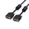 Roline VGA HQ kabel (feritna jezgra), HD15 M/M, 2.0m, crni