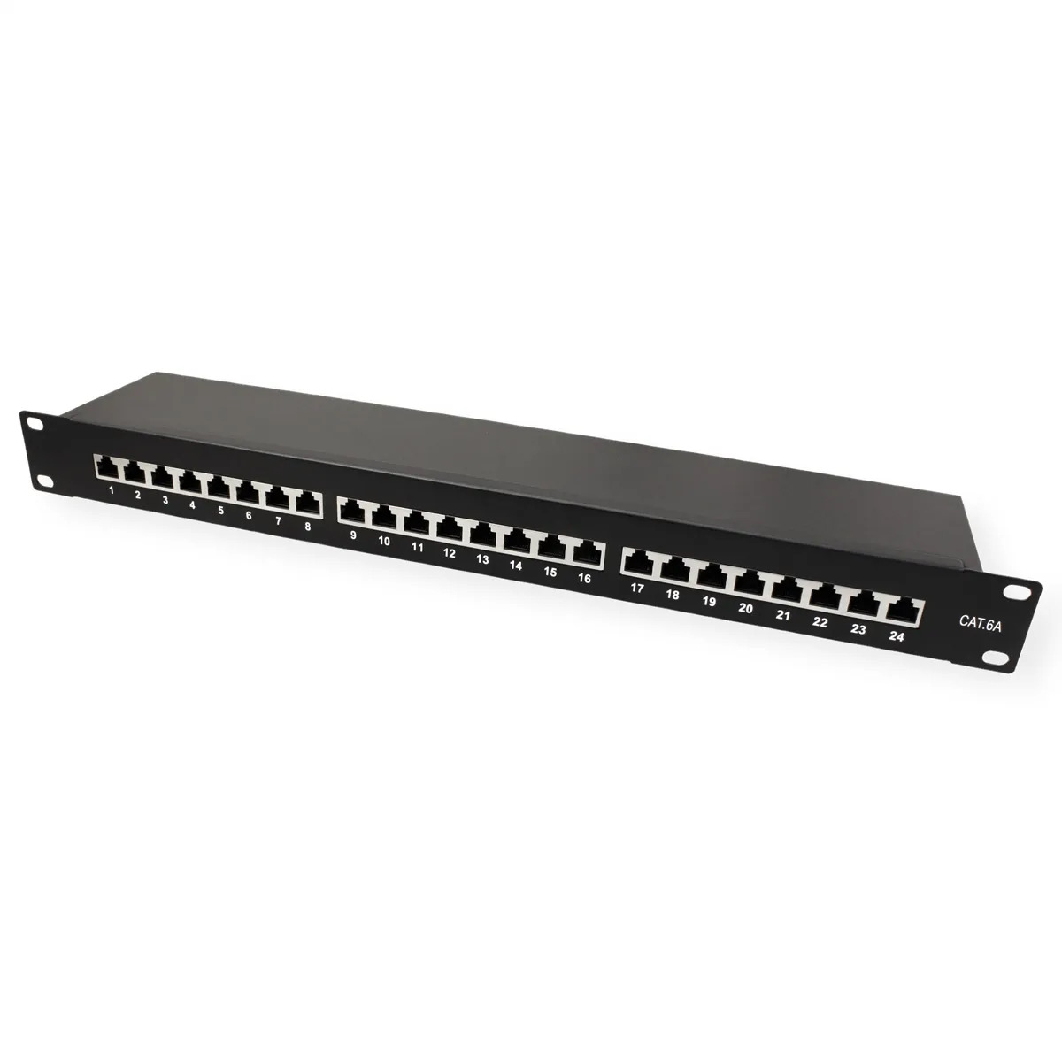 Roline VALUE Cat.6a/Class EA 19" Patch Panel 24-porta STP, crni