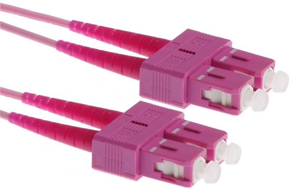 NFO Patch cord, SC-SC, Multimode 50 125, OM4, LSZH, 2mm, Duplex, 2m