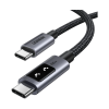 UGREEN Uno USB-C (M) na USB-C (M), PD 100W, 480 Mbps, LED ekran, 2.0m