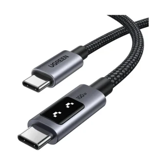 UGREEN Uno USB-C (M) na USB-C (M), PD 100W, 480 Mbps, LED ekran, 2.0m