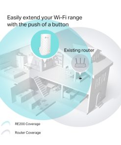 TP-Link AC750 bežični pojačivač dometa (Range Extender), Dual Band 433Mbps(5GHz)/300Mbps(2.4GHz), 802.11ac/a/b/g/n, 1×LAN, Range extender mod, 3× interna antena