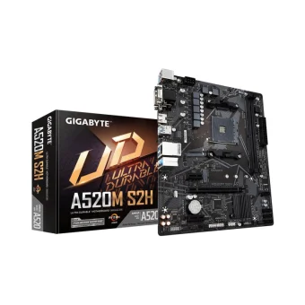 Gigabyte MB A520M S2H, S.AM4, 2xDDR4/5000(OC), PCIe 3.0, G-LAN, VGA/DVI-D/HDMI, mATX