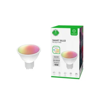 WOOX WiFi Smart LED Spot RGB+CCT žarulja GU10, 5.5W, 400lm, 2700-6500K, WooxHome app, glasovna kontrola - Alexa & Google Assistant (R9076)