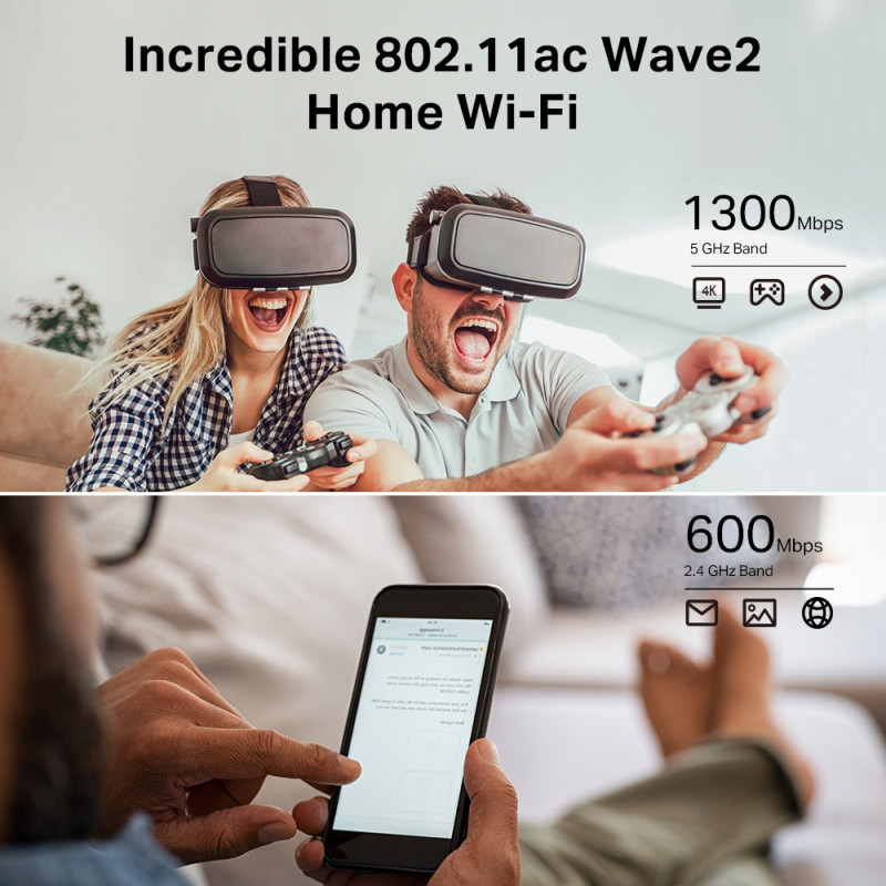TP-Link AC1900 Archer C80 bežični usmjerivač (Dual-Band Router) 600Mbps/1300Mbps (2.4GHz/5GHz), 802.11a/b/g/n/ac, 1×G-WAN, 4×G-LAN, MU-MIMO, 4xfiksne antene