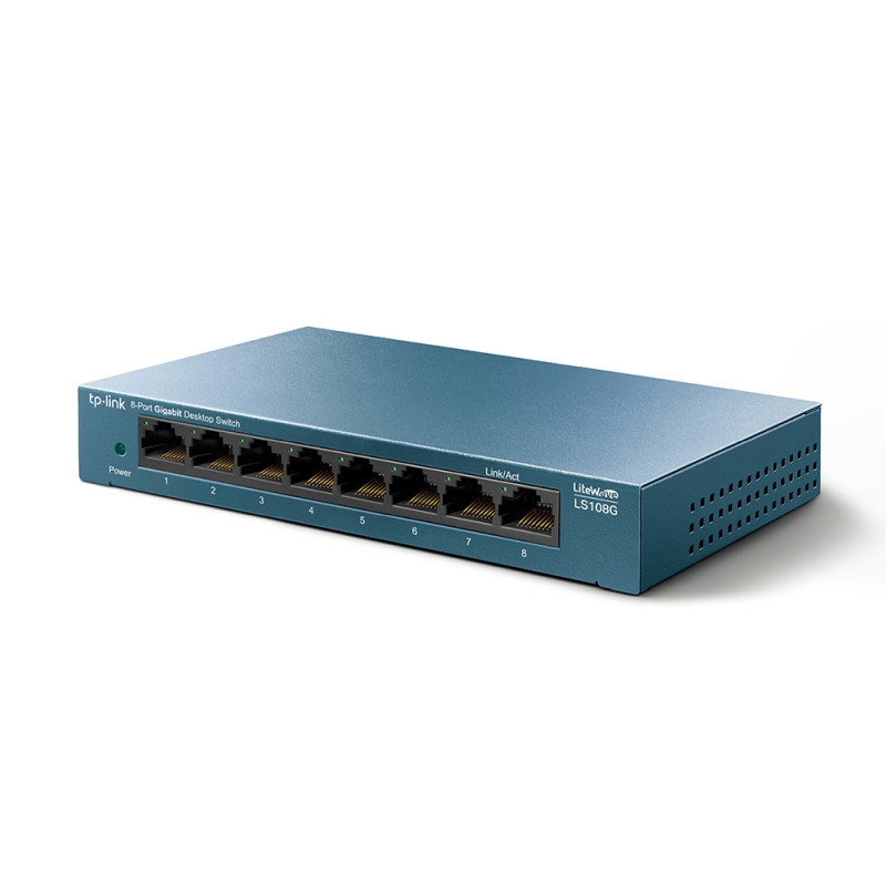 TP-Link 8-Port Gigabit Desktop preklopnik (Switch), 8×10/100/1000Mbps, Auto-Negotiation RJ45, Auto-MDI/MDIX, metalno kućište