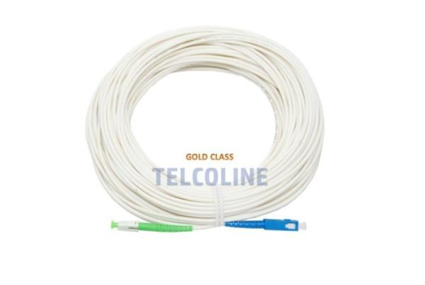 NFO Patch cord, SC UPC-SC APC, Singlemode 9 125, G.657B3, Simplex, 3mm, LSOH, 2m, white