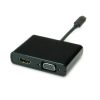 STANDARD USB-C - VGA/HDMI (M/F) adapter
