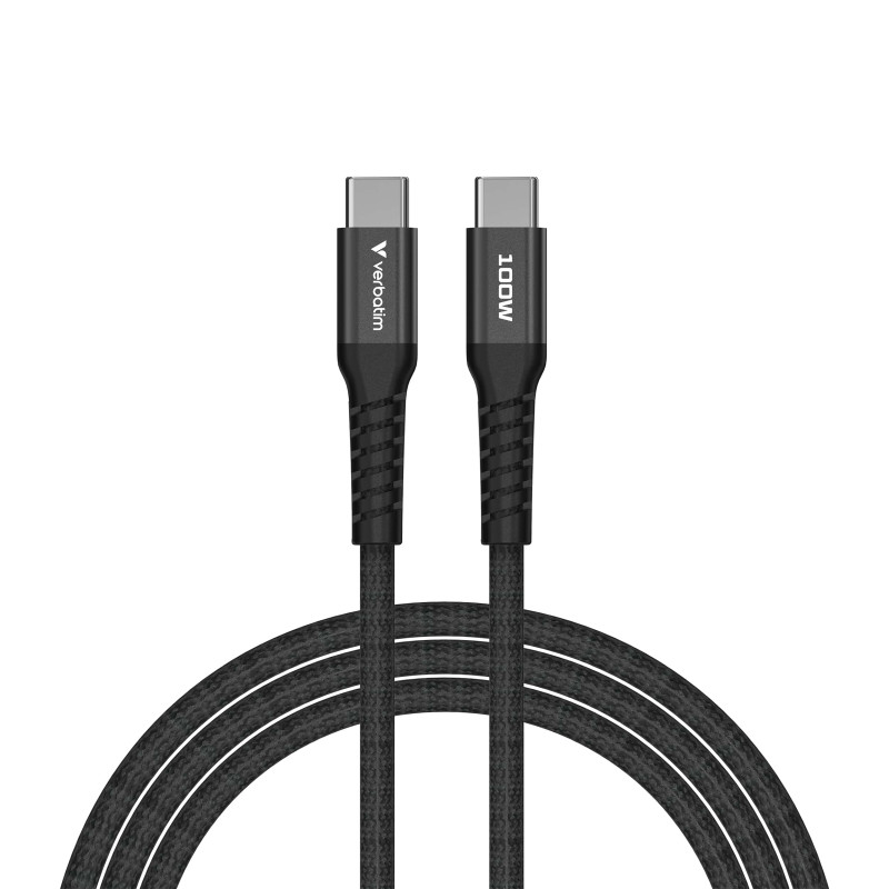 Verbatim Sync & Charge Magnetic kabel USB-C na USB-C, M/M, 100W PD3.0/QC3.0, crni, 1.2m