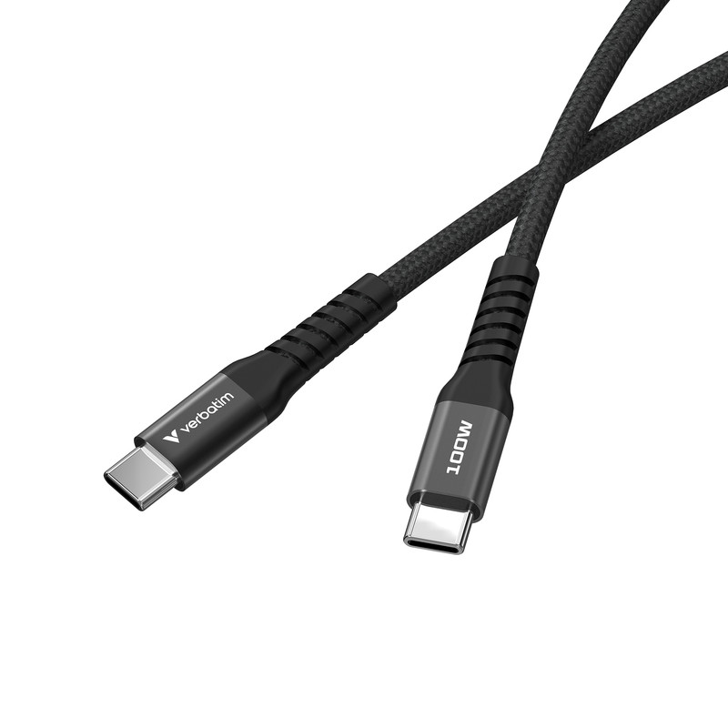 Verbatim Sync & Charge Magnetic kabel USB-C na USB-C, M/M, 100W PD3.0/QC3.0, crni, 1.2m