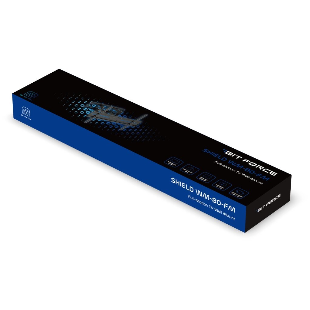 BIT FORCE izvlačno-okretni nosač za 13“- 80“ TV, do 40kg (SHIELD WM-80-FM)