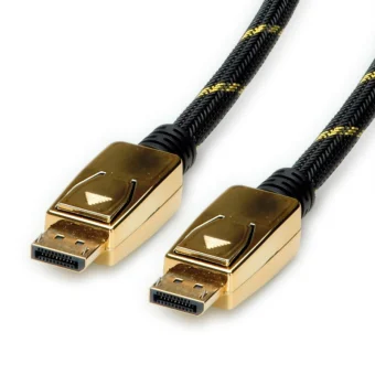 Roline GOLD DisplayPort kabel v1.4, DP-DP M/M, 3.0m, crno/zlatni