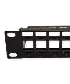 Roline 24-portni Patch Panel (prazni) 19" Keystone UTP Cat.5e/6/Class E, crni