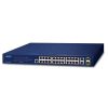PLANET 24-Port 10/100TX 802.3at PoE +  2-Port Gigabit TP/SFP Combo Managed Ethernet Switch