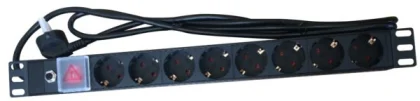 NaviaTec PDU (Power Distribution Unit) sa 8x Schuko priključaka, kabel Schuko, 19"