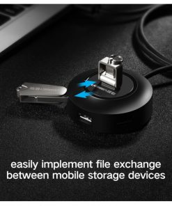UGREEN 4-portni USB-A HUB 4×USB-A 2.0, crni, 1.0m