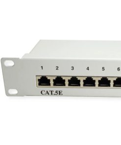 Roline VALUE Cat.5e/Class D 19" Patch Panel 24-porta STP, svijetlo sivi