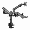 Gembird Desk mounted adjustable monitor arm with notebook tray (full-motion)