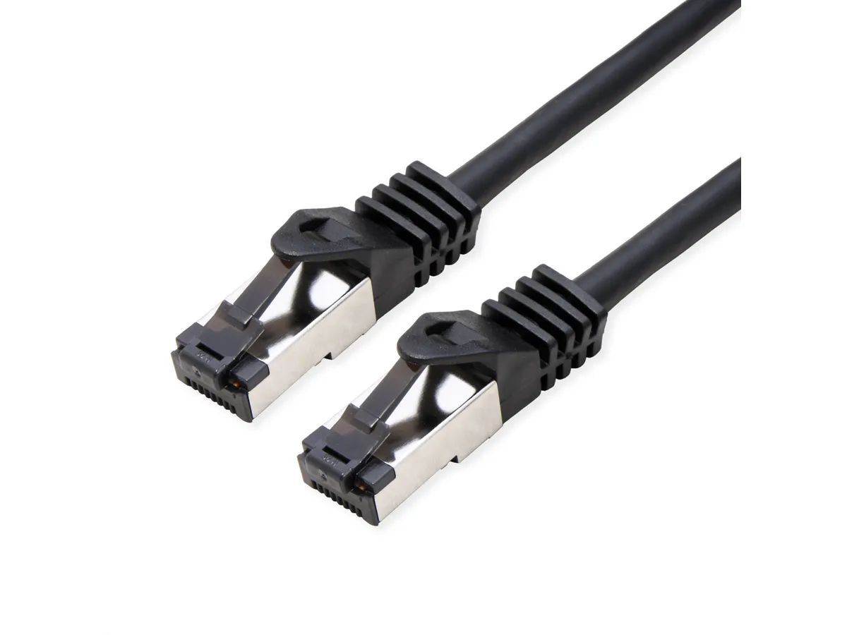 Roline VALUE S/FTP mrežni kabel Cat.8 (Class I), LSOH, stranded, 1.0m, crni