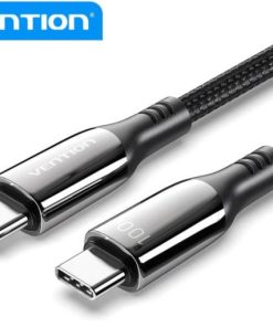 Vention Cotton Braided USB 2.0 C Male to C Male 5A Cable 1,2m, Black