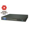 Planet L2 16-Port GbE RJ45 4-Port Shared SFP 4-Port 10G SFP Managed Switch w redundant power