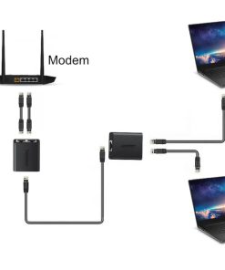 UGREEN Razdjelnik RJ-45 (Ž) na 2xRJ-45 (Ž), crni, 2kom