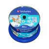 CD-R Verbatim 700MB 52× DataLife/Wide Inkjet Printable/No ID 50 pack spindle