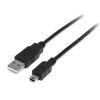 NaviaTec USB 2.0 A muški na Mini B kabel, 1,5m, crni