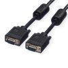 Roline VGA HQ kabel (feritna jezgra), HD15 M/M, 15m, crni