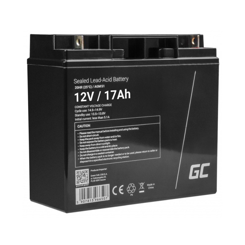 Green Cell (AGM51) baterija 12V/17Ah