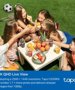 TP-Link Tapo C520WS kamera 2K QHD 4MP, H.264, 360° /130° Pan/Tilt, Starlight-Color Night Vision, microSD, dvosmjerni audio, detekcija pokreta, vodootporna IP66, Wi-Fi, Tapo app